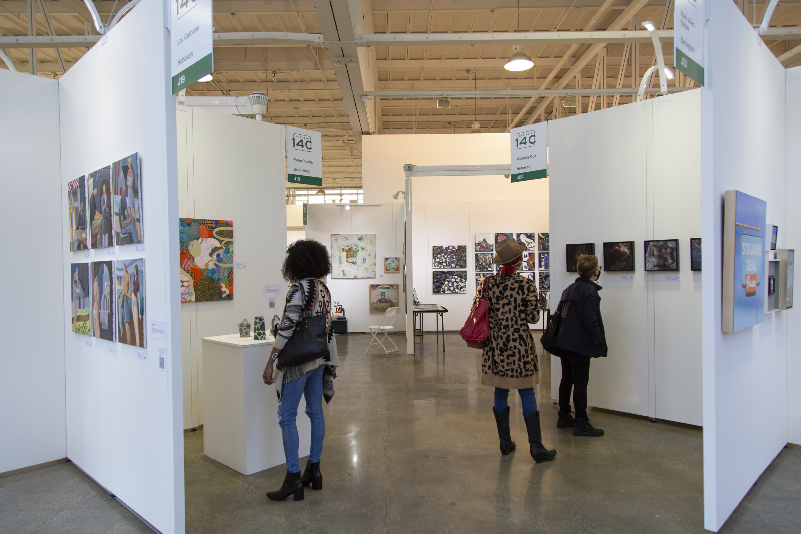 layout of 2021 Art Fair 14C with booth labels