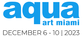 logo for Aqua Art Miami in aqua blue chunky lowercase letters